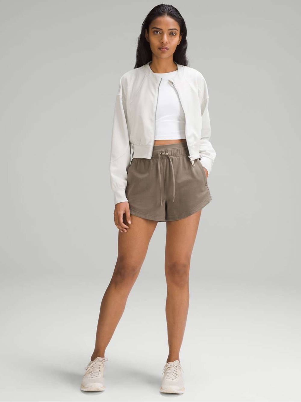 Lululemon Inner Glow High-Rise Shorts in Nomad (Brown)
